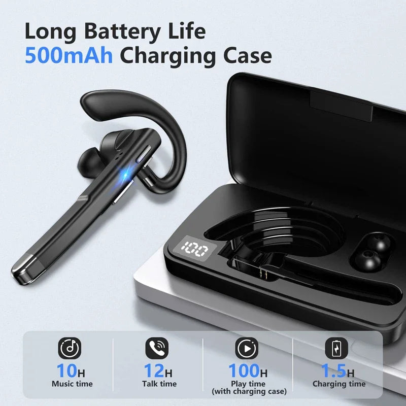 Wireless Bluetooth Headphones With Built-In Microphone