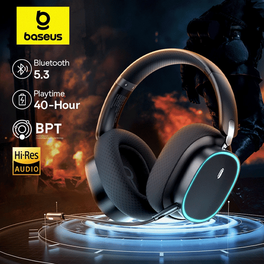 Wireless Gaming Headset with Mic – Dual-Mode & RGB Lights