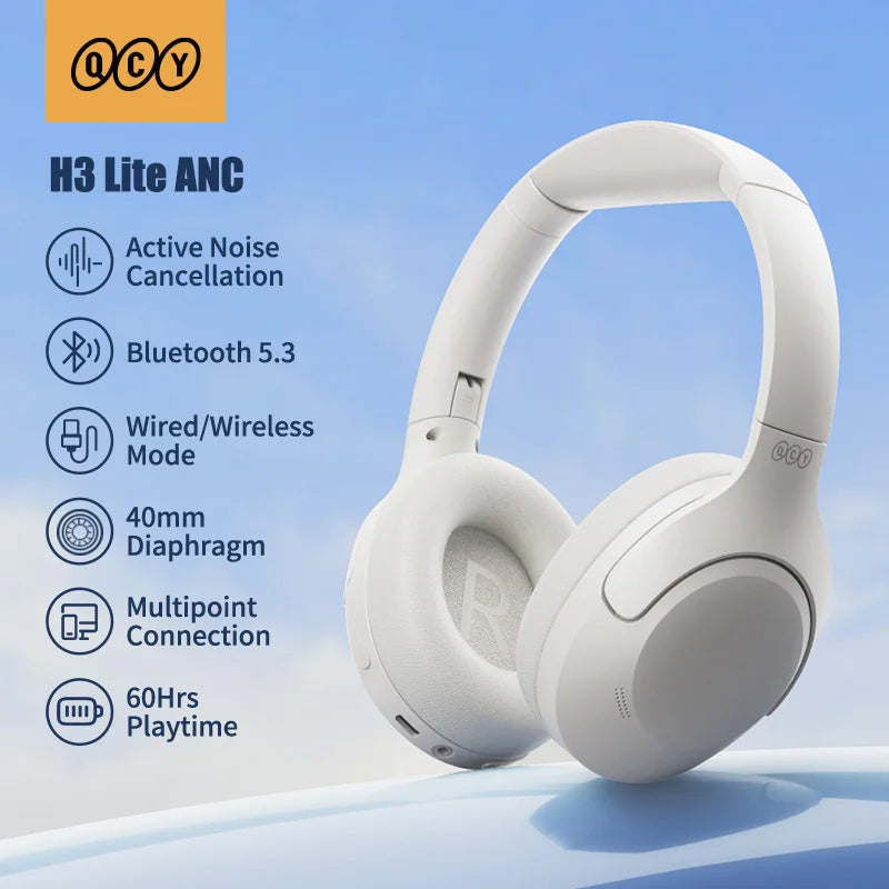 ANC Wireless Over-Ear Headphones – Foldable, Long Playtime